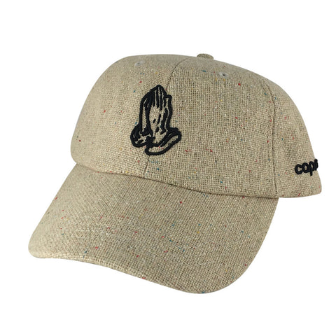 3D Pray Hand Wool Sprinkle Hat Dad Cap - Khaki Black – CapRobot.com
