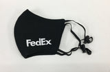 Fedex Face Cover Mask Adult Black 3-Layers Polyester Adjustable